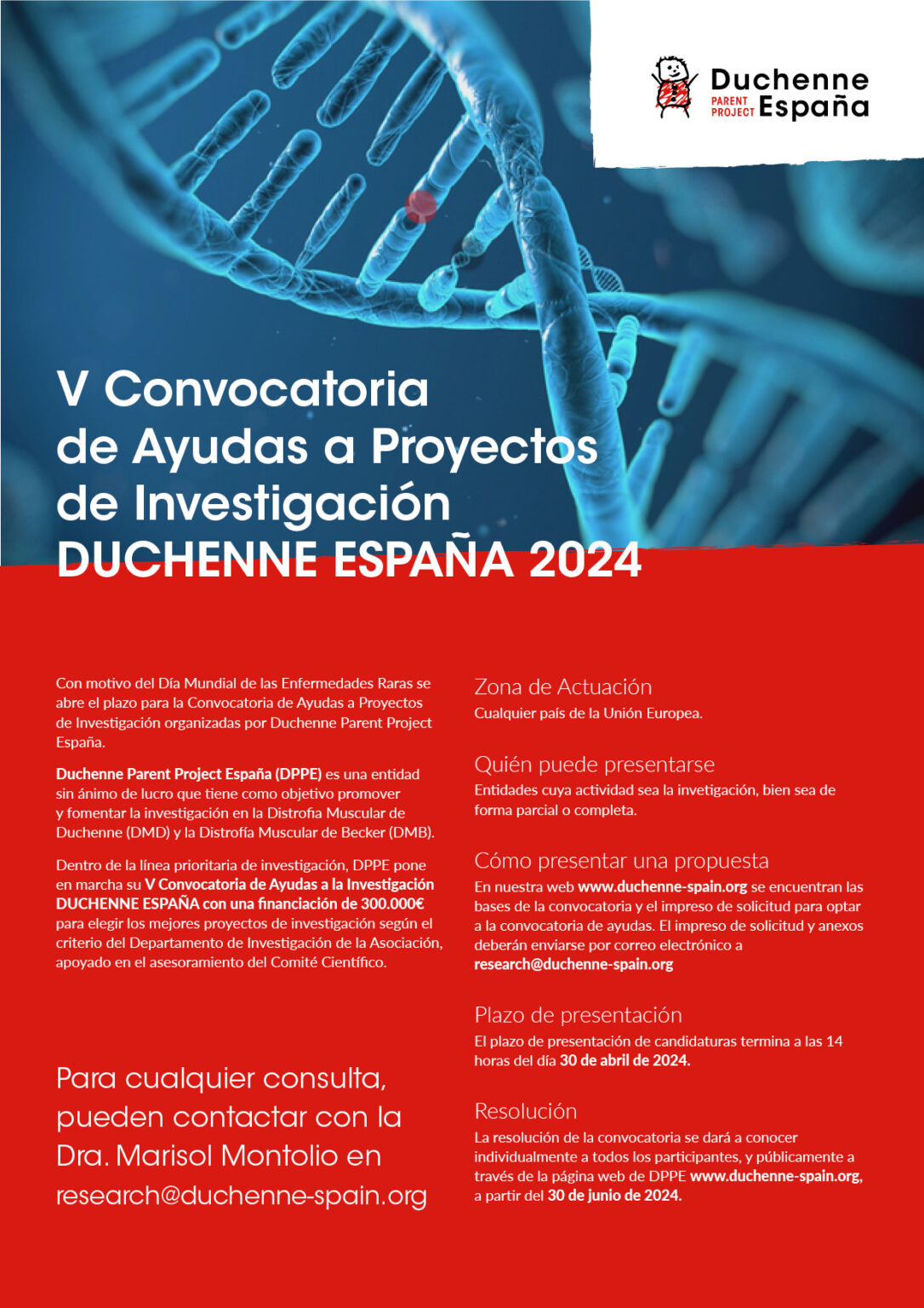 V Convocatoria de Ayudas a Proyectos de Investigación DUCHENNE ESPAÑA ...