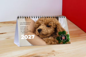 Calendario solidario 2027 con cachorro